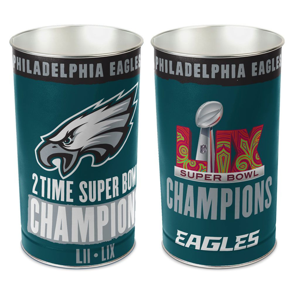 Philadelphia Eagles  Trash Can Metal Champs Office Dorm  NFL New Green